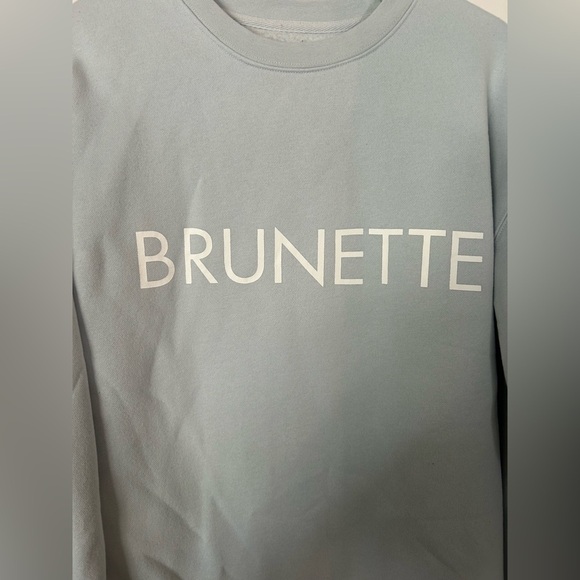 Sky Blue BRUNETTE Sweatshirt Brunette The Label Crew Neck Size M/L - Picture 2 of 6